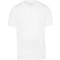 s.Oliver T-Shirt V-Ausschnitt, mit Logo auf der Brust