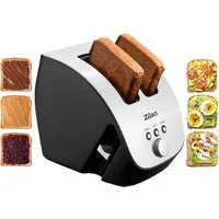 Zilan Toaster ZLN-2690, 2 große Schlitze, für 2 Scheiben, 1000 W, Edelstahl Gehäuse
