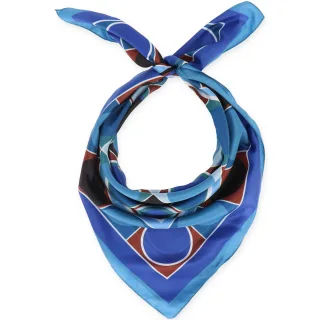 Halsüberkopf Accessoires - 70x70 Tuch Retro blau - Gr. - OS