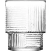 LAV Gläser-Set Helen 3-teilig – 230 ml, Riffle Design, Transparent, 3-tlg., Glas, 3-teilig, 230 ml