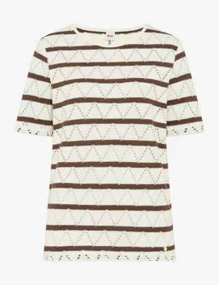 BRAX - Gestreiftes Strickshirt - Ciara S weiß - Gr. - 40