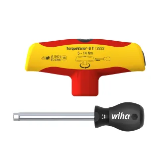 Wiha Drehmoment-Schraubendreher mit Quergriff TorqueVario -S T electric 5-14 Nm variabel einstellbare Drehmomentbegrenzung - 43177