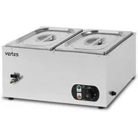 vertes Speisenwärmer Speisenwärmer Buffetwärmer Wärmebehälter Für Speisen Elektrisch 1500W, Inkl 2X 1/2 GN Behälter mit Deckel für 2X 10L