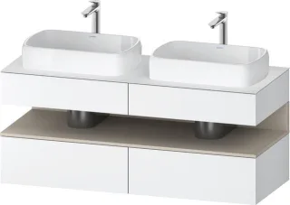 Duravit Qatego Konsolenwaschtischunterbau wandhängend Weiß Matt 1400x550x600 mm - QA4767083180010 QA4767083180010