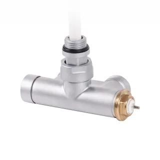 Terma Lanzen-Thermostat-Verbundeckventil 50mm CYLINDER GZ 1/2"-GZ 3/4" links, TGZTST017, Silber TGZTST017