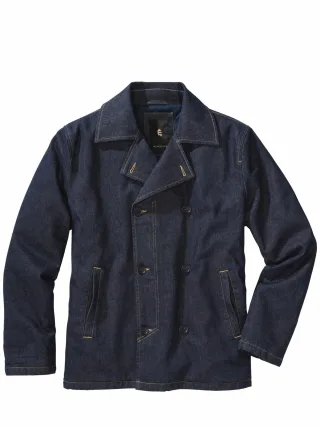 Mey & Edlich Herren Denim-Caban Blau 99 % Baumwolle, 1 % Elasthan
