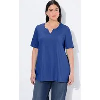 Ulla Popken T-Shirt T-Shirt A-Linie Tunika-Ausschnitt Halbarm