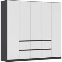 rauch Drehtürenschrank Schrank Garderobe MAINZ Breiten 91/136/181/226/271/315/360, Höhe 210cm (3 verschiedene Ausstattungen BASIC/CLASSIC/PREMIUM (inkl. SOFT-CLOSE) grifflose Front, Außentüren mit Push-to-Open Funktion MADE IN GERMANY