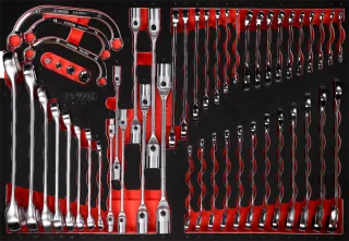 KS Tools Schraubenschlüssel-Satz in Schaumstoffeinlage, 51-tlg - 811.0051