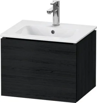 Duravit L-Cube Waschtischunterbau wandhängend Eiche Schwarz Matt 520x421x400 mm - LC611801616 LC611801616
