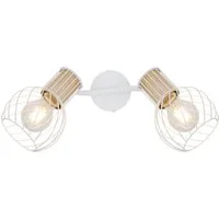 GLOBO LIGHTING Deckenstrahler LUISE, ohne Leuchtmittel, Deckenstrahler/weiß/holzoptik/Flur/Wohnzimmer