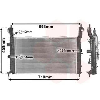 Van Wezel Wasserk?hler Opel Meriva 1,4 1,6 1,7 1,8 + 16V CDTI