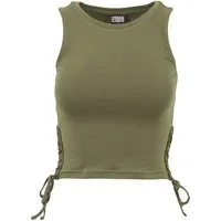 URBAN CLASSICS Yoga & Relax Shirt Urban Classics Damen Ladies Lace Up Cropped Top (1-tlg)