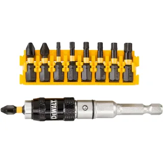 DEWALT EXTREME FLEXTORQ Bit-Set mit schwenkbaren Bithalter 10-tlg. - DT70578T-QZ