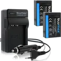 Blumax Set mit Lader für Canon LP-E17 EOS RP M3 1000 mAh Kamera-Akku