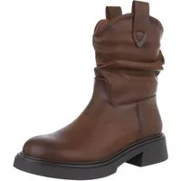 Ital-Design Damen Freizeit Plateaustiefelette (87740208) Blockabsatz Stiefeletten in Braun