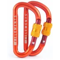 GO!elements Karabiner Micro 6, (2Stück), Schlüsselanhänger Mini Karabinerhaken klein mit Schraubverschluss
