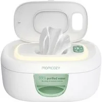 Momcozy Feuchttücherbox Babytücherwärmer mit Nachtlicht Universal, Baby Feuchttücherwärmer Tücher-Spender Wischtuchwärmer Tücherspender