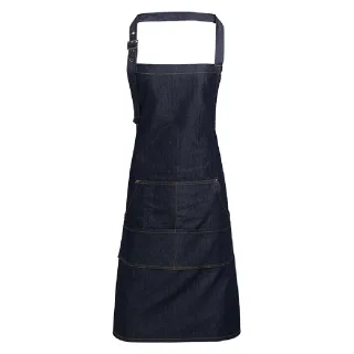 Premier Jeans Stitch Bib Apron (Indigo Denim)