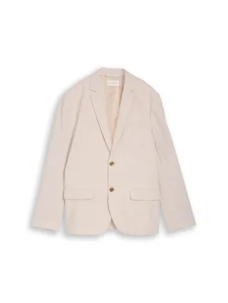 Tom Tailor - Sakko mit Leinenanteil cashew beige chambray - Gr. - 56
