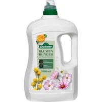 Dehner Blumendünger Flüssigdünger mit Guanoextrakt, auch für Geranien, 1 l, für ca. 150 l, 450 l Gießwasser, organisch-mineralisch mit Spurennährstoffen