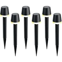 OTTO home LED Solarleuchte Ilian, LED-Solar Gartenlicht, 6er Set, Tageslichtsensor, LED fest integriert, Warmweiß