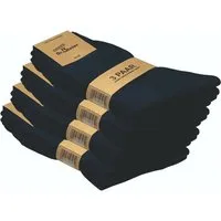 GAWILO Basicsocken für Herren aus 100% Baumwolle - ohne Gummi - ohne drückende Naht (12 Paar) in schwarz, weiß & blau - für Preisbewusste in ansprechender Qualität