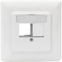 Frontplatte und Einbaurahmen für Multimedia / Keystone Module weiß