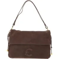COCCINELLE Schultertasche Handbag Suede Leather / Smooth Leather, aus echtem Rindsleder
