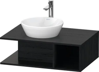 Duravit D-Neo Konsolenwaschtischunterbau wandhängend Eiche Schwarz Matt 800x550x260 mm - DE492801616 DE492801616