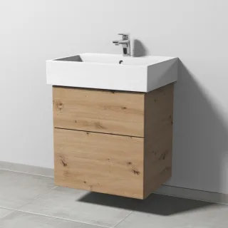 Sanipa 3way Waschtischunterbau zu Duravit Vero Air Waschtisch mit 2 Auszügen, Eiche Natural-Touch SM43385