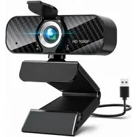 Vornix Webcam Full HD 1080P mit eingebautem Mikrofon Webcam (WLAN (Wi-Fi), Mini Plug and Play für Desktop & Notebook, USB Kamera Web Cam für YouTube,Skype,Xbox(Weiß/Warmes Licht)-notfall)