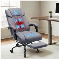 Insma Gaming-Stuhl (Ergonomisch Massage-Bürostuhl), mit Heizfunktion, verstellbarer Kopf & Fußstütze bis 180kg