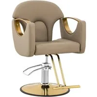 Physa Armlehnstuhl Friseurstuhl Barton Beige Barberstuhl Friseursessel höhenverstellbar, Beige