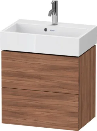 Duravit L-Cube Waschtischunterbau wandhängend Nussbaum Matt 584x391x544 mm - LC621907979 LC621907979