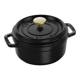 Staub La Cocotte Cocotte 12 cm, rund, Schwarz, Gusseisen