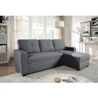 ATLANTIC home collection Ecksofa Gerrit L-Form, B: 216 cm, mit Bettfunktion & Bettkasten