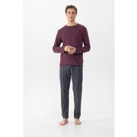 Mey Schlafanzug Mey Herren Anzug lang Serie Contrast Stripe (2 tlg)