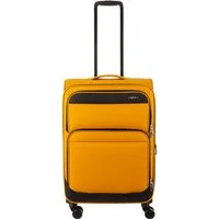 Franky Weichgepäck-Trolley Koffer Gr. M Reisegepäck T27-B Spinner 65er mit Dehnfalte, 4 Doppellenkrollen Rollen, Dehnfalte TSA Schloss