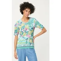 Olsen T-Shirt mit dekorativem Panneau-Print
