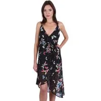 Sarcia.eu Sommerkleid Leichtes, luftiges, schwarzes Kleid mit Schmetterlingen John Zack M