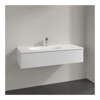 Villeroy und Boch Antao Waschtisch-Unterschrank L03000GF 118,8x25,6x49,3cm, ohne Frontstruktur, glossy white lacquer, mit Beleuchtung