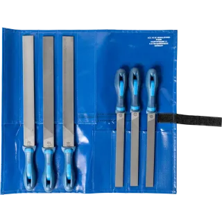 PFERD TOOLS Werkstattfeilen-Set 6-tlg. in Rolltasche 200/300mm universell von Schruppen bis Schlichten - 11800555