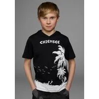 Chiemsee T-Shirt mit Palmendruck kurzärmelig, bedruckt, mit Kapuze, aus Baumwolle, aus Jersey-Stoff