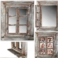 Mucola Wandspiegel Wandspiegel Spiegel Bilderrahmen Fensterladen Fotorahmen Dekospiegel (Stück)