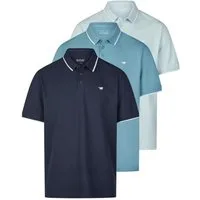 MUSTANG Poloshirt Herren Polohemd Pablo 3er-Set Regular Fit (Vorteilspack, 3-tlg) Basic Sommer Shirt aus 100% Baumwolle