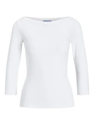 JJXX - JXFIFI STR 3/4 BOATNECK TOP JRS NOOS Bright White - Gr. - XL