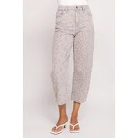 Zhrill 7/8-Jeans IZA bequeme Passform, gerade Beinform, 7/8-Länge, mit Animal-Print