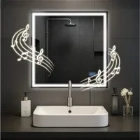 CLP Wandspiegel Jaffrey (1er), Bluetooth-Lautsprecher, Anti-Fog, LED-Licht, IP44