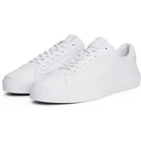 Tommy Hilfiger PREMIUM DRESS CUPSOLE LTH Sneaker, Freizeitschuh, Halbschuh, Schnürer mit Flaggen-Emblem an der Ferse